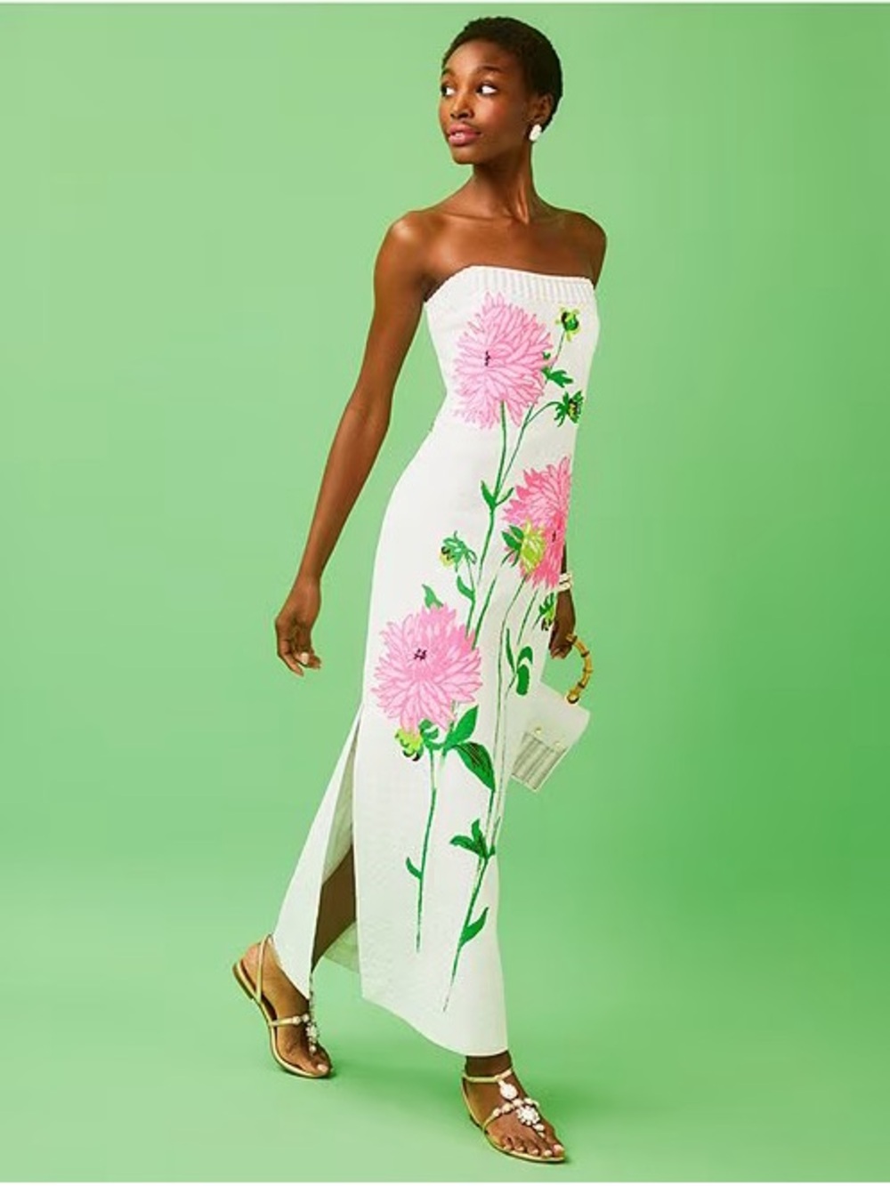 Lilly Pulitzer Elyse Floral Jacquard Strapless Maxi Dress